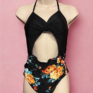 Tropical Twist Front Cut-Out Monokini